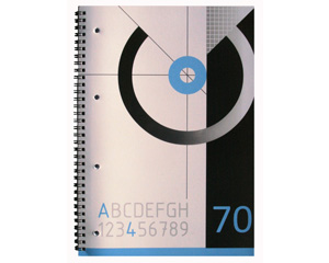 Klade A4/70lpp, rtiu, caurumota, ar perforciju, spirli